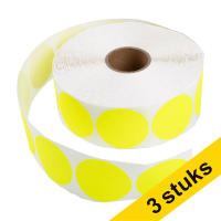 Offer: 3x 123ink marking dots Ø 50 mm yellow (1,000 labels on a roll) 303011
