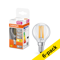 Osram E14 LED clear filament ball bulb 4W (40W) (6-pack) LOS00189