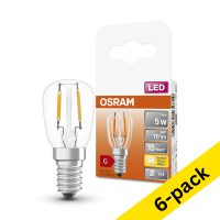 Osram E14 LED clear filament tube bulb 2400K 1W (5W) | 6-pack