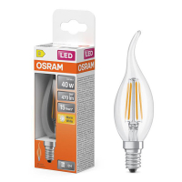 Osram E14 LED decorative clear filament candle bulb 3.4W (40W) | 2700K LOS01799