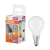 Osram E14 LED dimmable clear filament ball bulb 1.8W (25W) | 2700K LOS01877