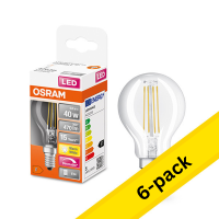 Osram E14 LED dimmable clear filament ball bulb 4.8W (40W) (6-pack)  LOS00165