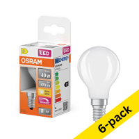 Osram E14 LED dimmable matte ball bulb 3.4W (40W) | 2700K (6-pack) LOS01882