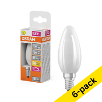 Osram E14 LED dimmable matte candle bulb 1.8W (25W) | 2700K (6-pack)