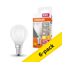 Osram E14 LED dimmable matte filament ball bulb 5.5W (60W) (6-pack)