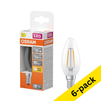 Osram E14 LED filament candle bulb 1.8W (25W) | 2700K (6-pack)
