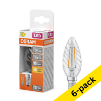 Osram E14 LED filament candle bulb 1.8W (25W) | 2700K (6-pack) LOS02137