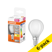 Osram E14 LED matte ball bulb 2.5W (25W) (6-pack) LOS00197