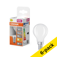 Osram E14 LED matte ball bulb 3.4W (40W) | 2700K (6-pack) LOS01906