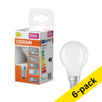 Osram E14 LED matte ball bulb 3.4W (40W) | 4000K (6-pack) LOS02181