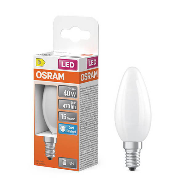Osram E14 LED matte candle bulb 3.4W (40W) | 6500K LOS02150 - 1
