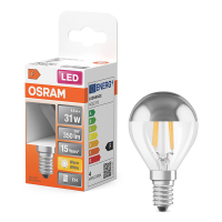 Osram E14 LED silver filament top mirror ball bulb 4W (31W) | 2700K LOS01691