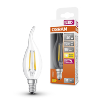Osram E14 dimmable decorative clear filament candle bulb 4W (40W) LOS00128