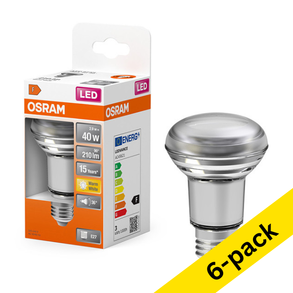 Osram E27 LED Reflector R63 bulb 2.9W (40W) | 2700K (6-pack) LOS01368 - 1