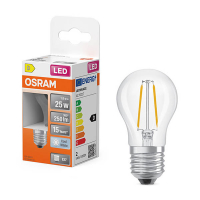 Osram E27 LED clear filament ball bulb 1.8W (25W) | 4000K LOS02162