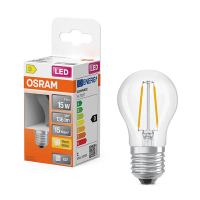 Osram E27 LED clear filament ball bulb 1W (15W) | 2700K LOS01885