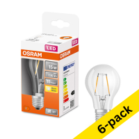 Osram E27 LED clear filament pear bulb 1.5W (15W) (6-pack)  LOS00069