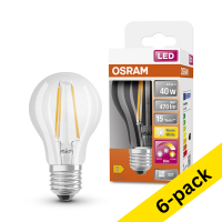 Osram E27 LED dimmable clear pear filament bulb 4W (40W) (6-pack) LOS00361