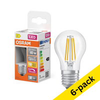 Osram E27 LED dimmable filament ball bulb 3.4W (40W) | 2700K (6-pack) LOS01872
