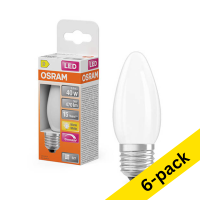 Osram E27 LED dimmable matte candle bulb 3.4W (40W) | 2700K (6-pack) LOS02133