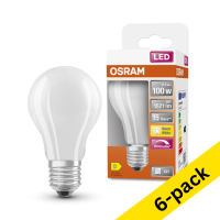 Osram E27 LED dimmable matte pear bulb 11W (100W) | 2700K (6-pack)  LOS00053