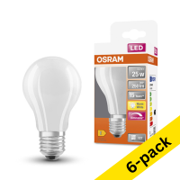 Osram E27 LED dimmable matte pear bulb 2.2W (25W) (6-pack) LOS00039