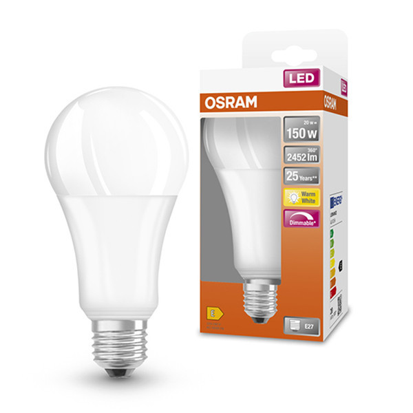 Osram E27 LED dimmable matte pear bulb 20W (150W)  LOS00066 - 1