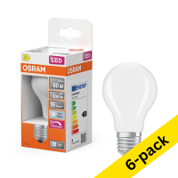 Osram E27 LED dimmable matte pear bulb 5.9W (60W) | 4000K (6-pack) LOS01818