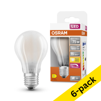 Osram E27 LED dimmable matte pear bulb 7.5W (75W) (6-pack)  LOS00049