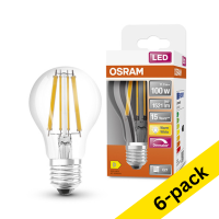 Osram E27 LED dimmable pear filament bulb 11W (100W) (6-pack)  LOS00035