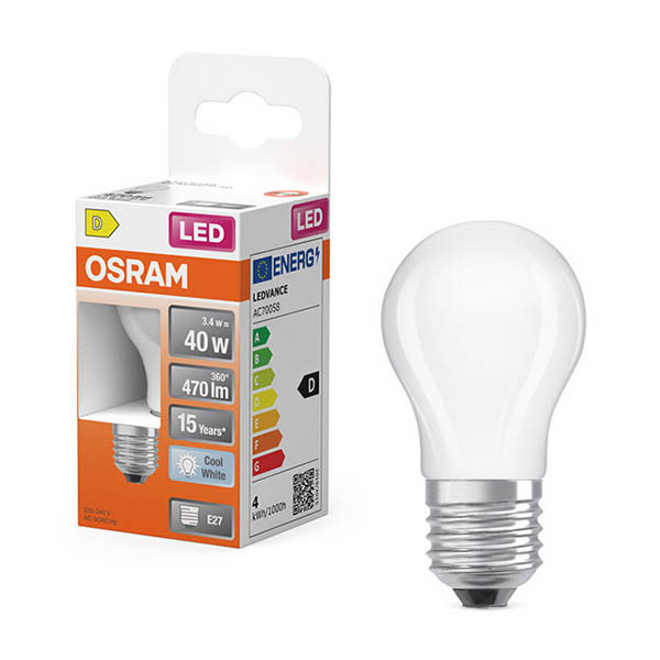 Osram E27 LED matte ball bulb 3.4W (40W) | 4000K LOS02176 - 1