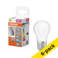 Osram E27 LED matte ball bulb 3.4W (40W) | 6500K (6-pack)