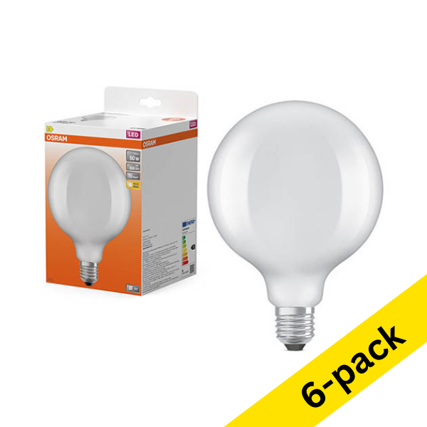 Osram E27 LED matte ball bulb 5.9W (60W) | 2700K (6-pack) LOS02207 - 1