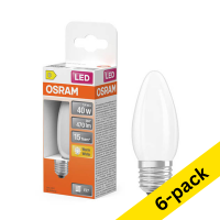 Osram E27 LED matte candle bulb 3.4W (40W) | 2700K (6-pack) LOS02155