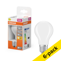Osram E27 LED matte pear bulb 3.4W (40W) | 2700K (6-pack)