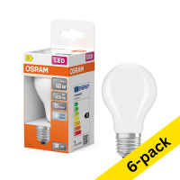 Osram E27 LED matte pear bulb 3.4W (40W) | 4000K (6-pack)