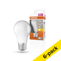 Osram E27 LED matte pear bulb 4.9W (40W) | 2700K (6-pack)