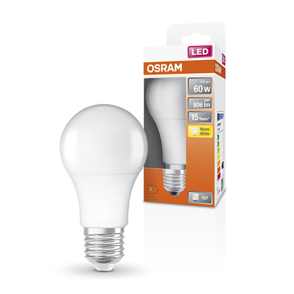 Osram E27 LED matte pear bulb 8.5W (60W) | 2700K LOS00118 - 1