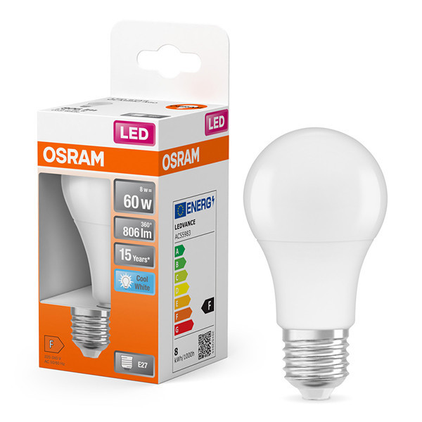 Osram E27 LED matte pear bulb 8W (60W) | 4000K LOS01149 - 1