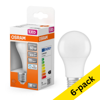 Osram E27 LED matte pear bulb 8W (60W) | 6500K (6-pack)