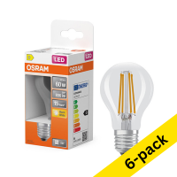Osram E27 LED pear filament bulb 5.9W (60W) | 2700K (6-pack) LOS01828