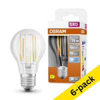Osram E27 LED pear filament bulb 7.5W (75W) | 4000K (6-pack)