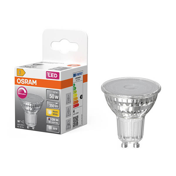 Osram GU10 LED dimmable glass spotlight 3.7W (50W) | 2700K LOS01921 - 1