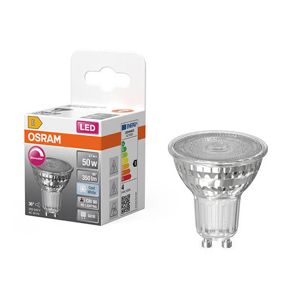 Osram GU10 LED dimmable glass spotlight 3.7W (50W) | 4000K LOS01923 - 1