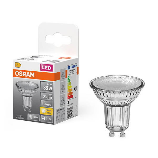 Osram GU10 LED glass spotlight 2.4W (35W) | 2700K LOS01937 - 1