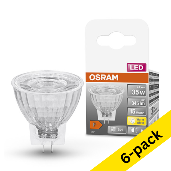 Osram GU4 LED non-dimmable spotlight 4.2W (35W) (6-pack) LOS00305 - 1