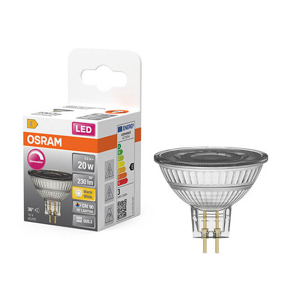 Osram GU5.3 LED dimmable spotlight 2.2W (20W) | 2700K LOS01929 - 1