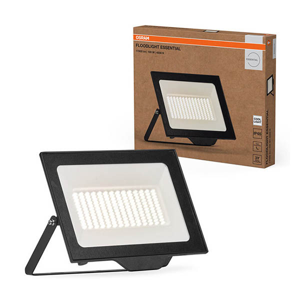 Osram Ledvance Essential black floodlight  | 100W | 4000K | 10,000 lumens | IP65 LOS02077 - 1