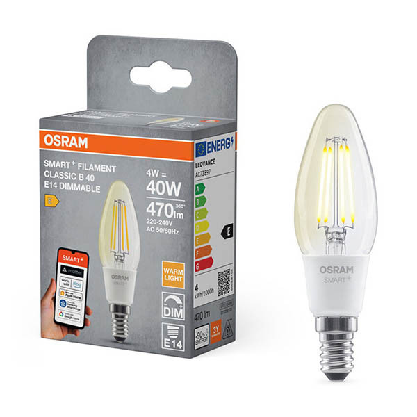 Osram Ledvance Smart E14 clear candle bulb 4W | 2700K LOS02006 - 1