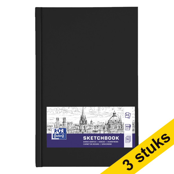 3x Oxford A5 sketchbook hardcover (96 sheets) 260277 - 1